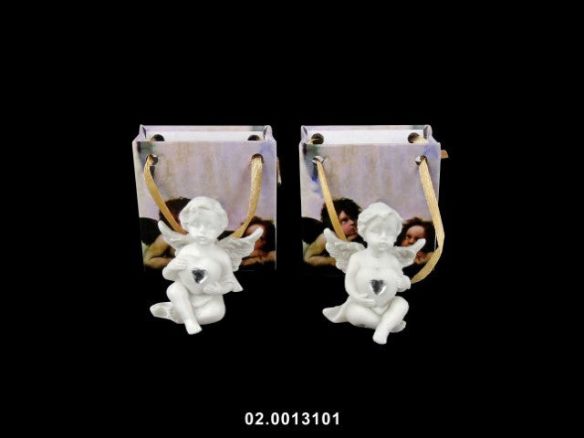 MARFINITE - ANGEL SITTING WITH HEART COLOR WHITE 6CM