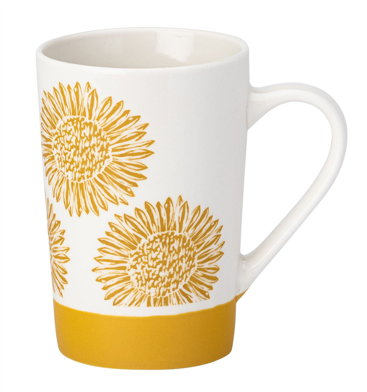Artisan Flower Yellow Latte Mug
