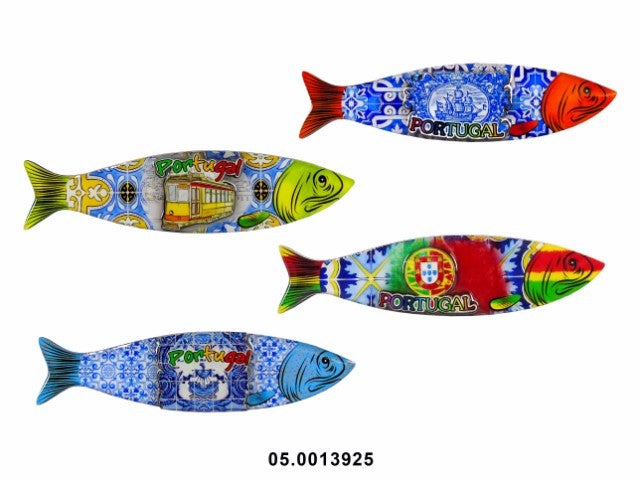 MADEIRA - MAGNETIC SOUVENIR PLATE "PORTUGAL" 12X3CM (Assorted picking - only 1 will be sent)