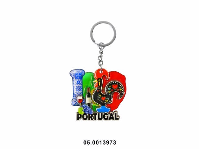 MADEIRA SOUVENIR -PORTACHAVES "PORTUGAL" 6X6CM