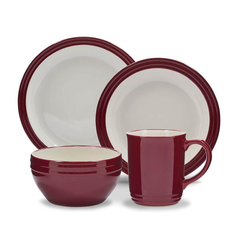 Tower Barbary & Oak Red Foundry 16 Piece Dinnerware Set