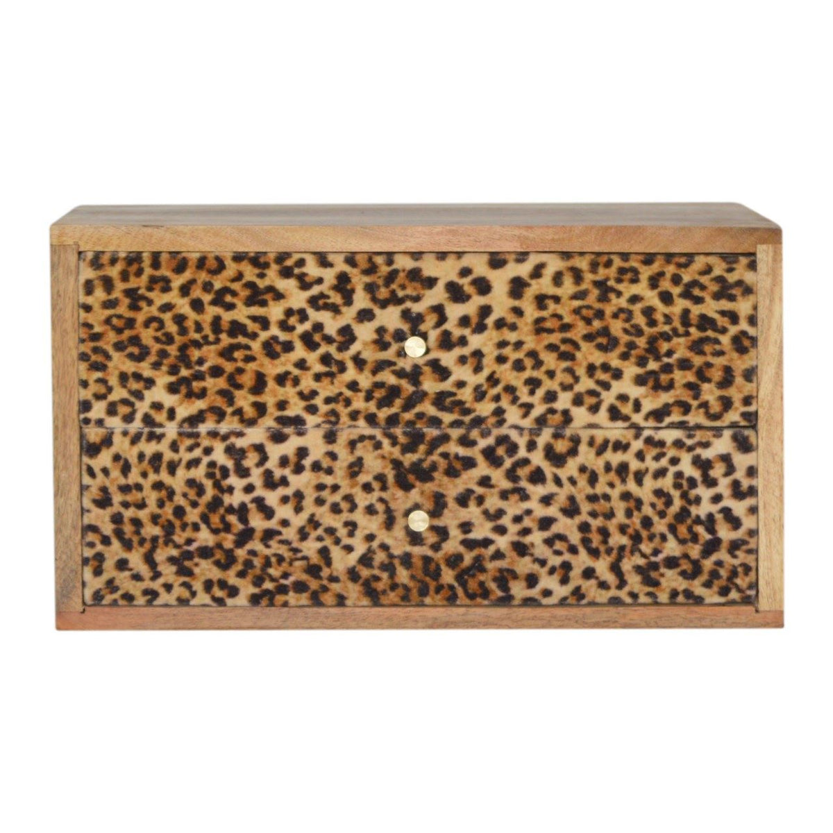 Artisan Wall Leopard Print Bedside Table