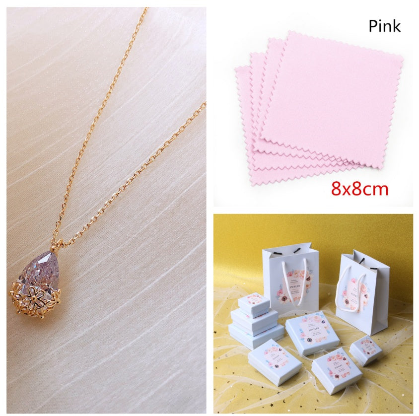 Crystal Water Drop Pendant Necklace Women's Fine Jewelry Adjustable Short Accessories Jewelry Gift