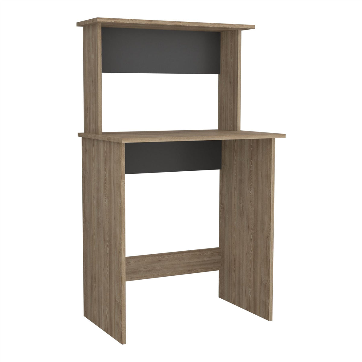 Vegas Bleached Oak Workstation With Keyboard Shelf