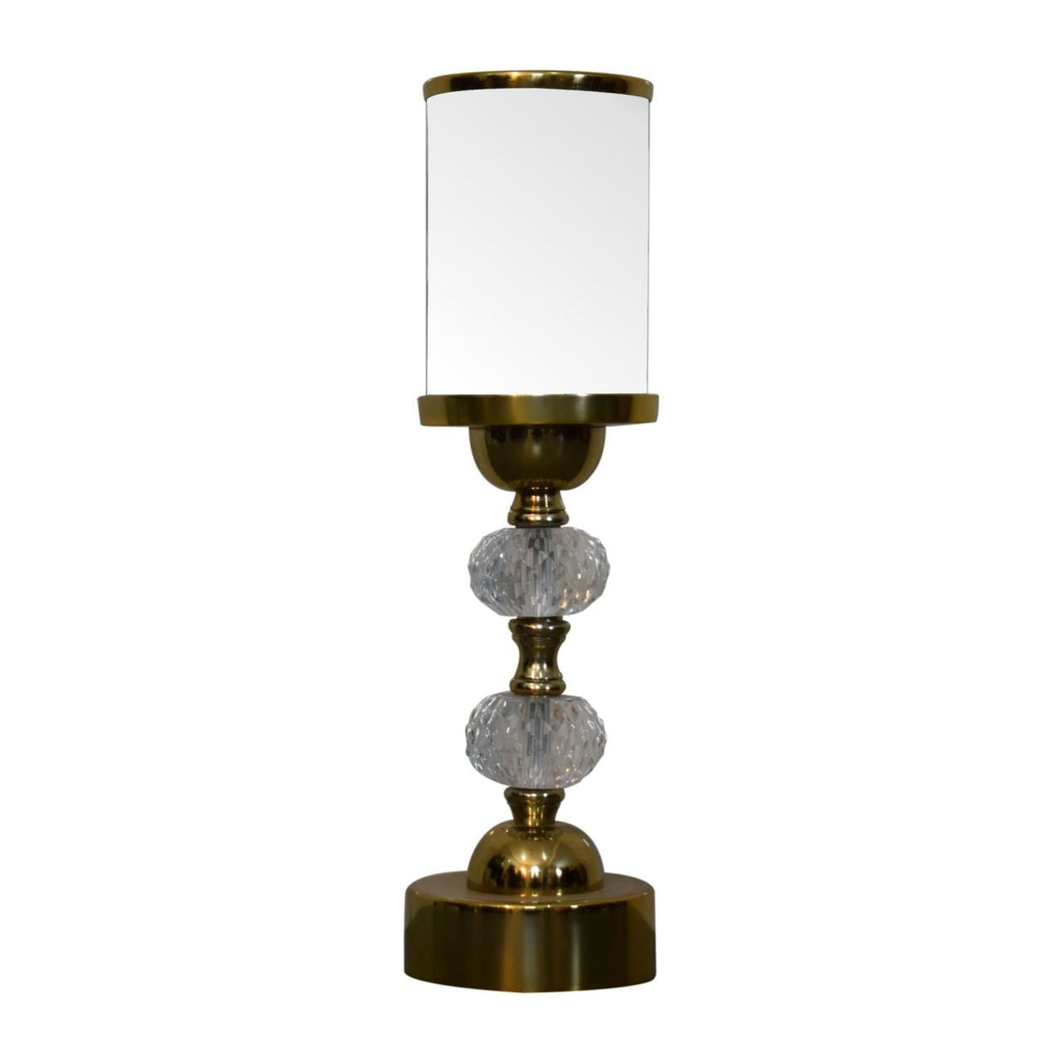 Artisan Bubble Metal and Glass Candle Holder Set