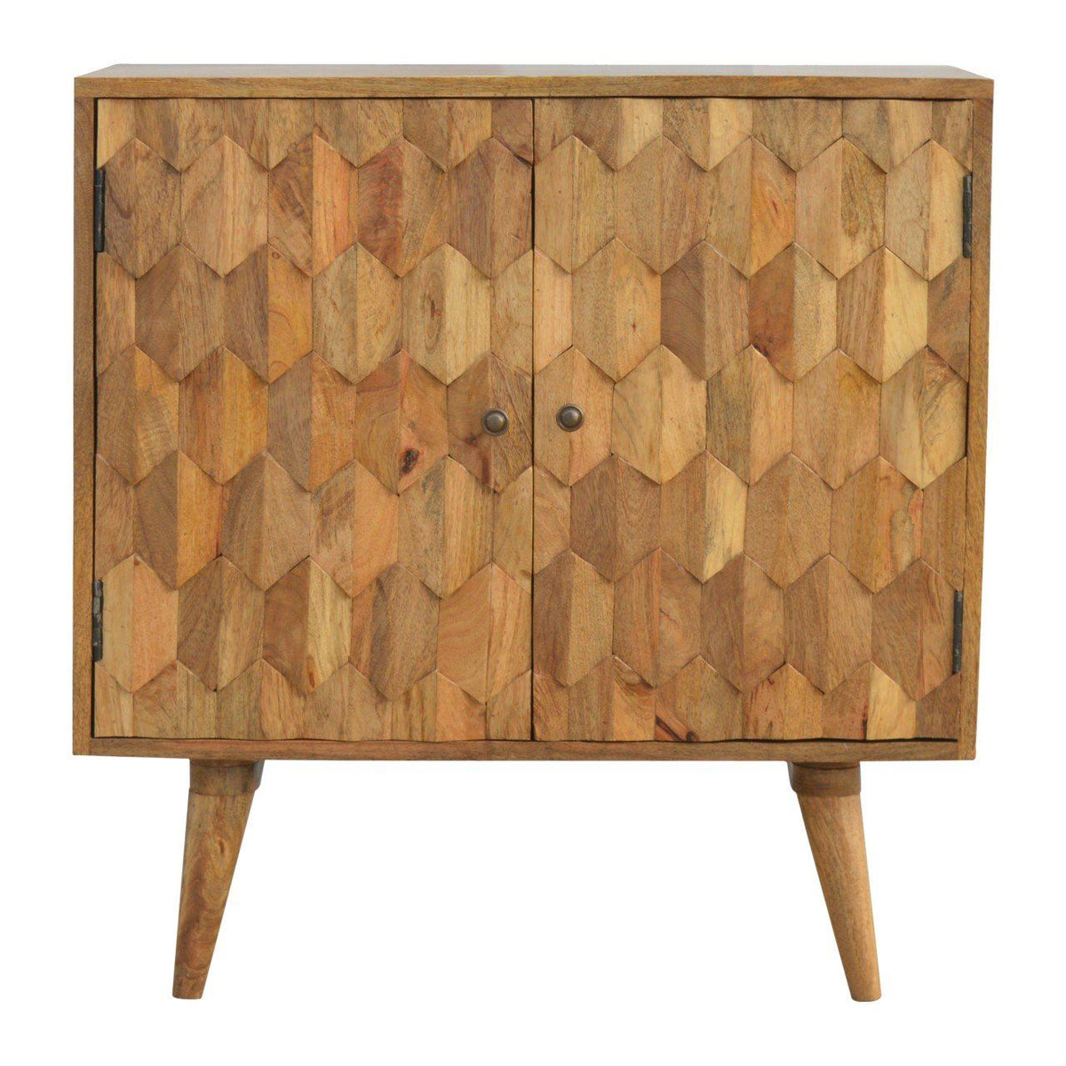 Artisan Pineapple Carved Cabinet
