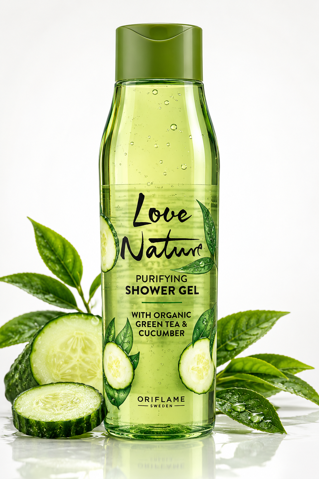 Oriflame Love Nature Purifying Shower Gel with Organic Green Tea & Cucumber – 250ml