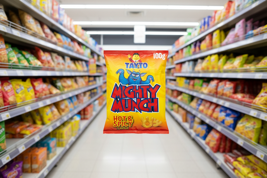 Tayto Mighty Munch Patatas Fritas Picantes Multipack | 12 x 100g