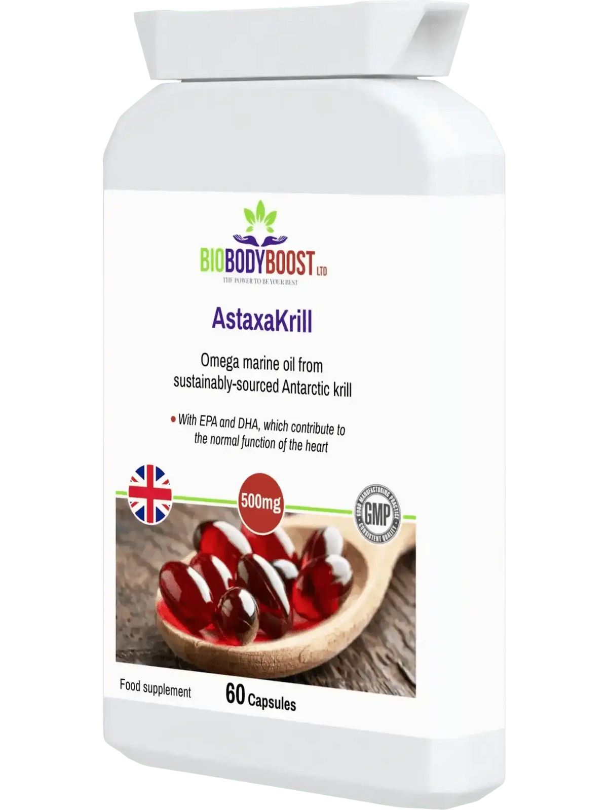 AstaxaKrill Antarctic Krill Oil 500mg - 60 Capsules