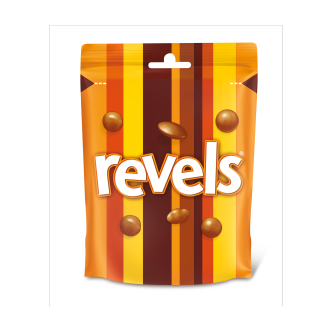 15 x Revels Chocolate con Leche con Pasas, Café o Trozos de Naranja Bolsa 101 GM
