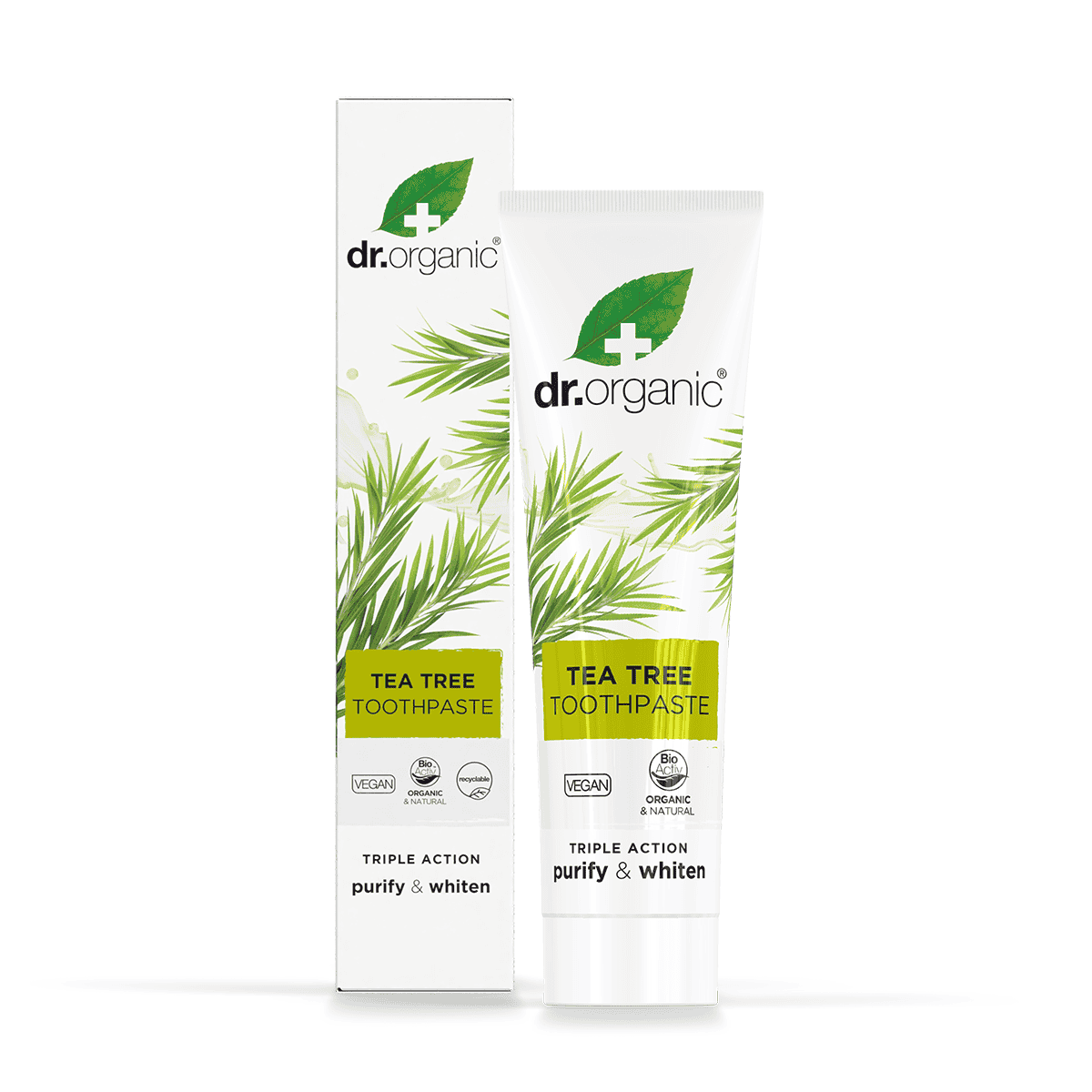 Dr Organic Pasta de dientes Árbol de Té - 100ml