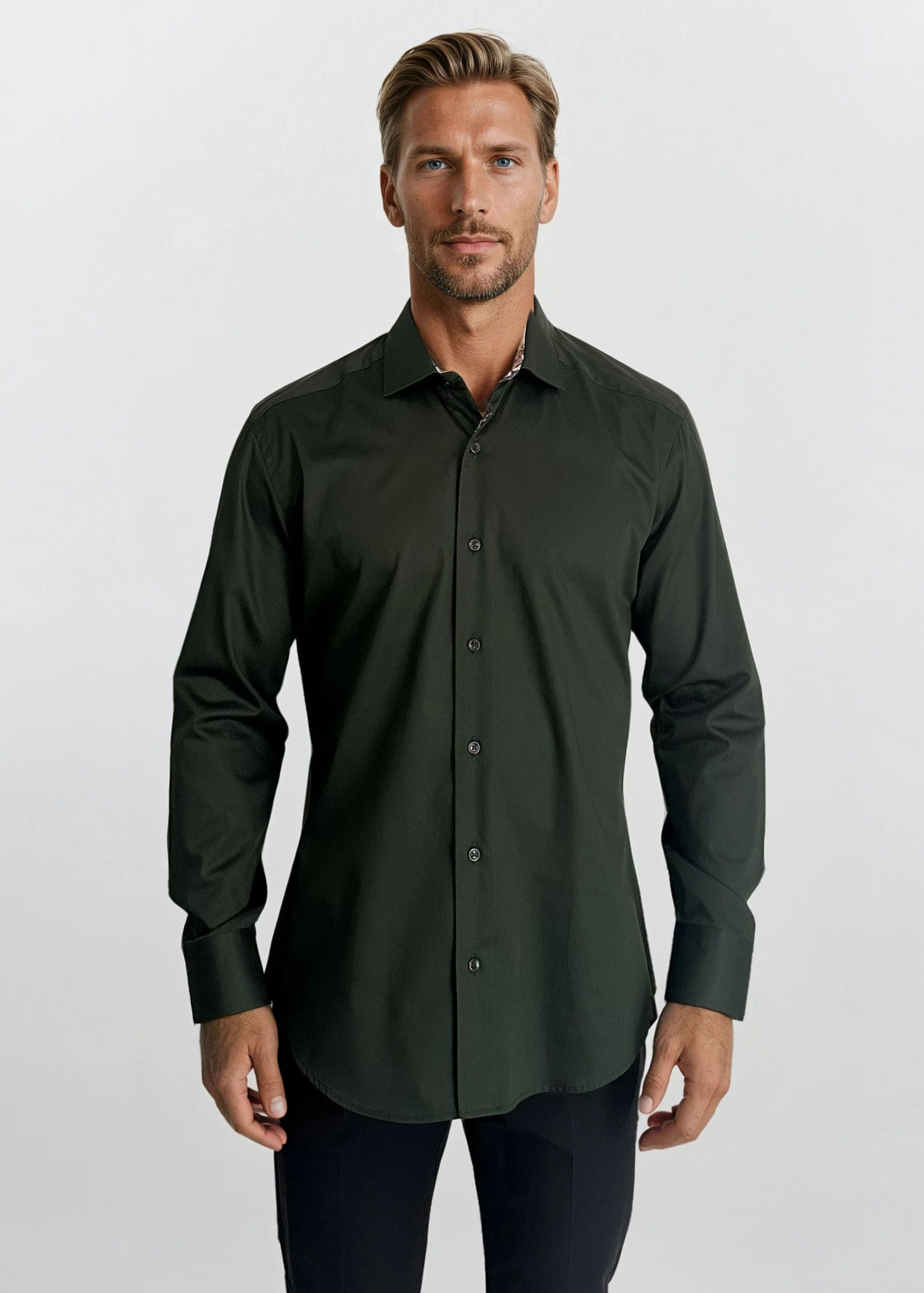 MASUTTO ARIA/08 LONG SLEEVE BUTTON DOWN SHIRT
