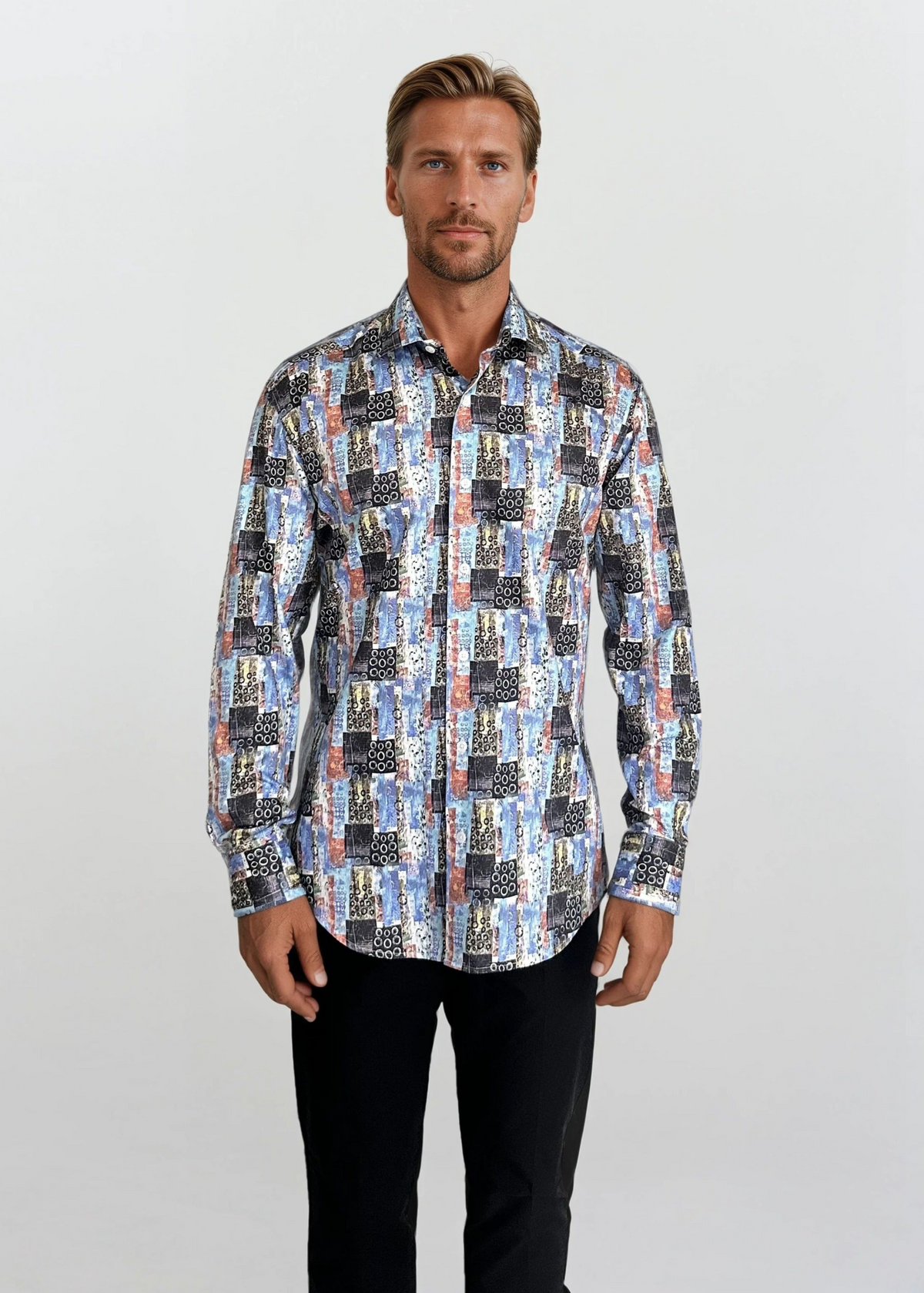 MASUTTO CONCORD/02 LONG SLEEVE BUTTON DOWN SHIRT