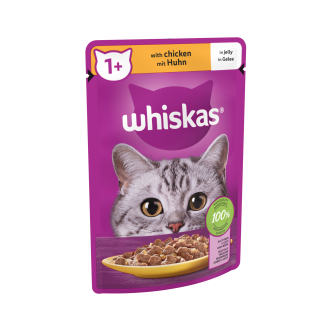 28 x Whiskas Gato 1+ Sobre Pollo y Gelatina - 85 g
