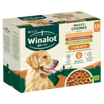 4 x Winalot Trozos de carne para perro con salsa - 12X100GM