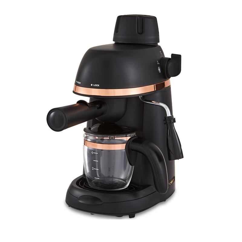 Tower Black Cavaletto 800W 4 Cup Espresso Machine