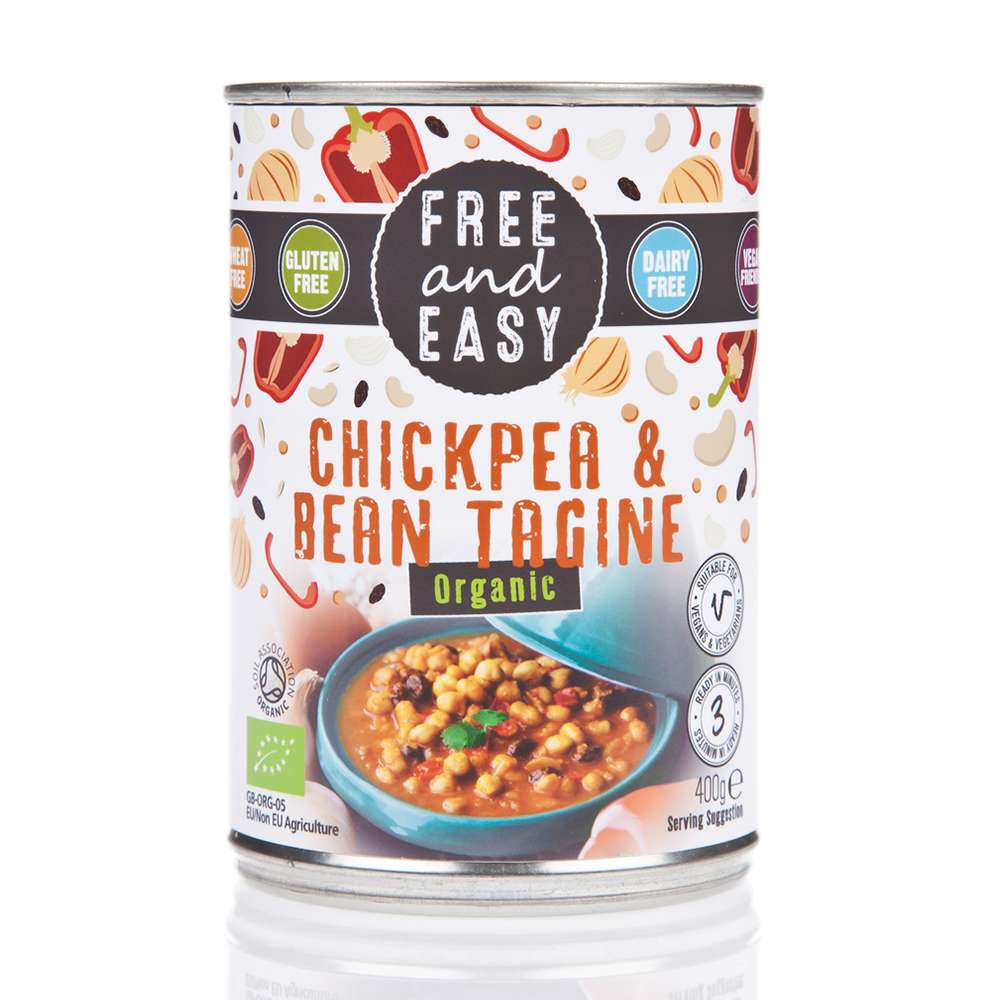 Free & Easy Bio Kichererbsen & Bohnen Tajine - 400g