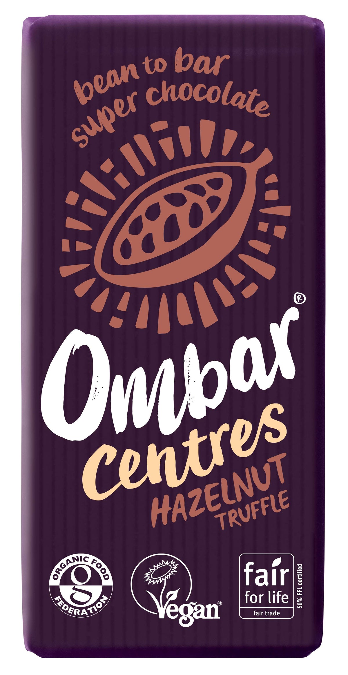 10 x Ombar Centres Trufa de Avellana - 70g