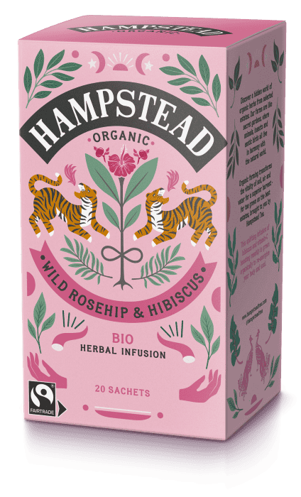 4 x Hampstead Tea Bio Wildrose & Hibiskus - 20 Stk.