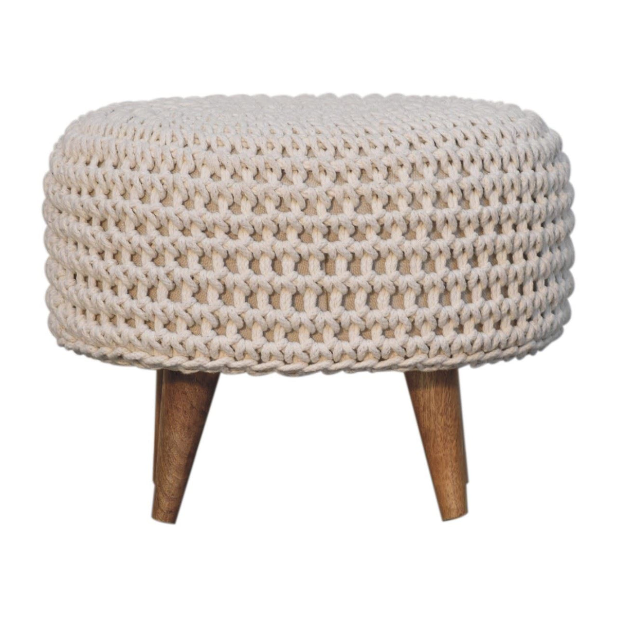 Artisan Keeva White Oblong Footstool