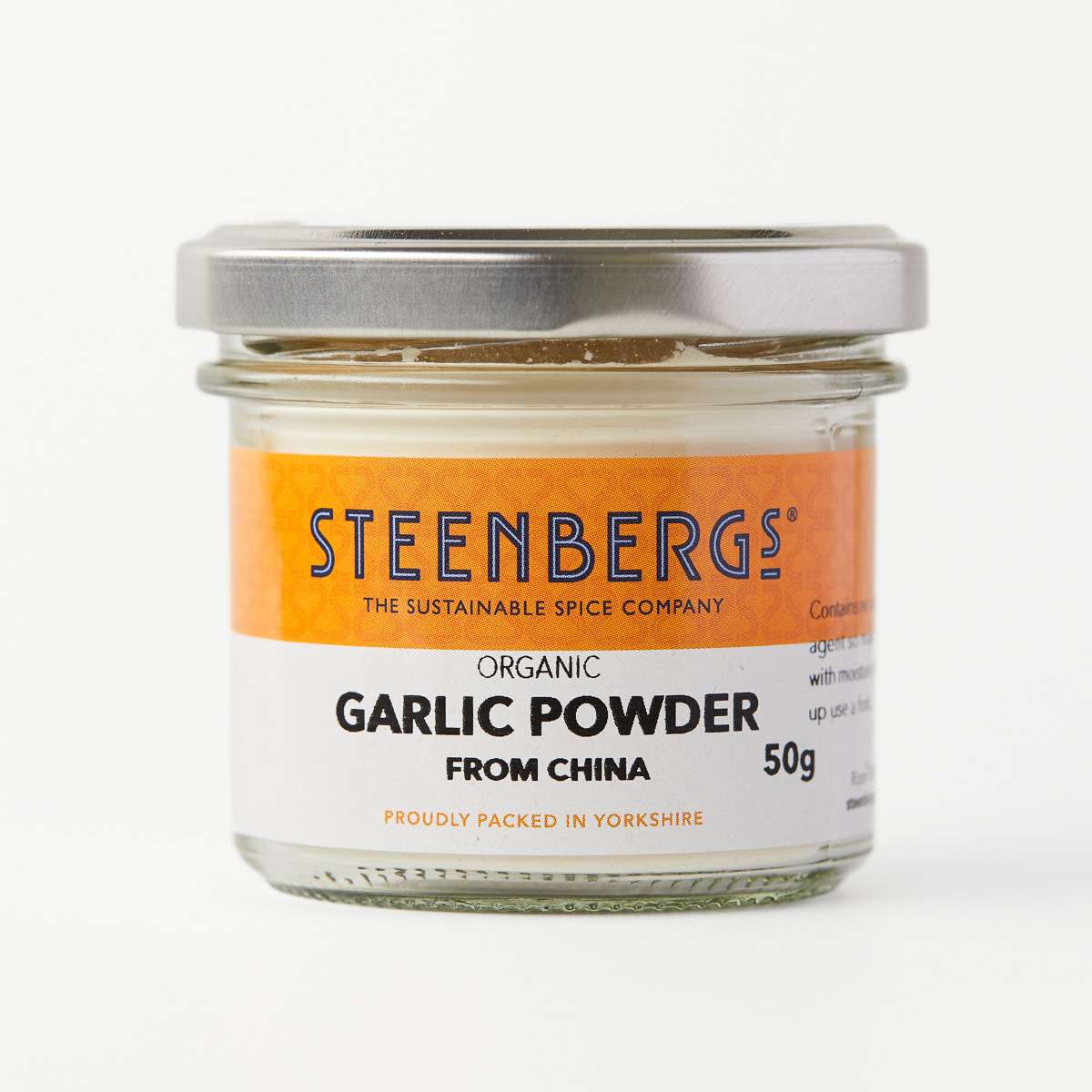 Steenbergs Organic Ajo en Polvo 50g | Especias de Ajo Puro Molido