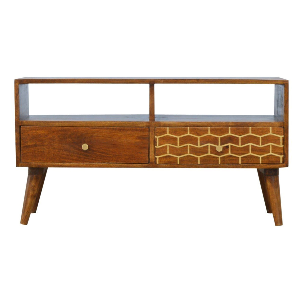 Artisan Gold Art Pattern Drawer Media Unit