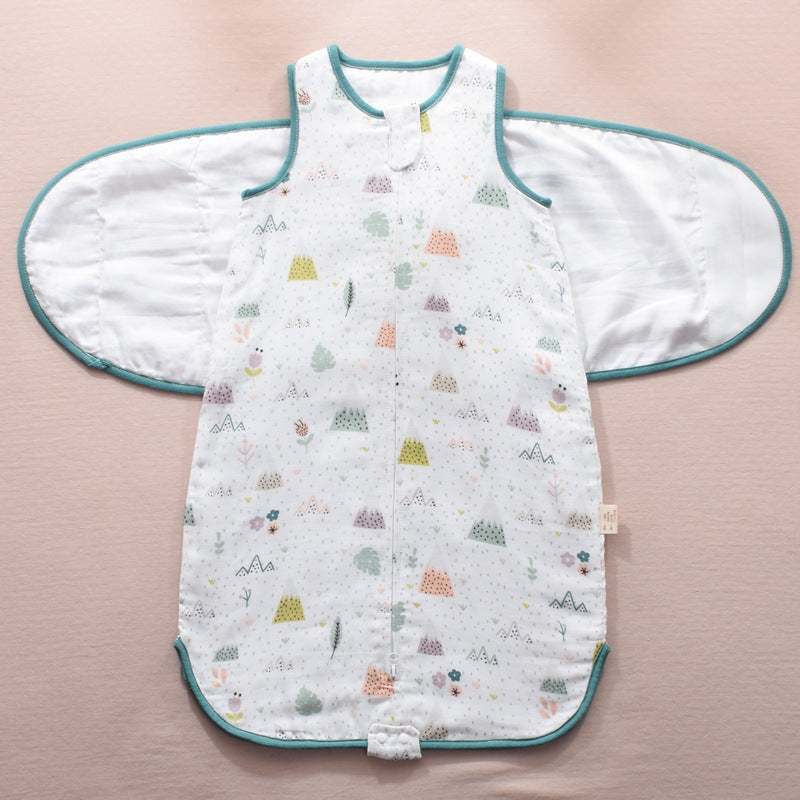 Infant Sleeping Bag Baby Wrapped Swaddle Sleeping Bag Gauze Baby Wings Sleeping Bag