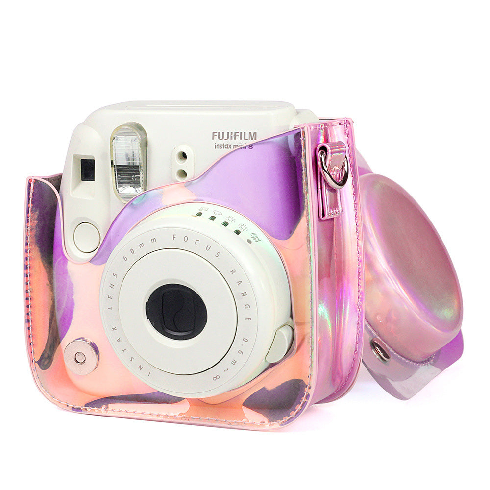 Bright Color Laser Camera Bag Light Variable Protective Leather Case
