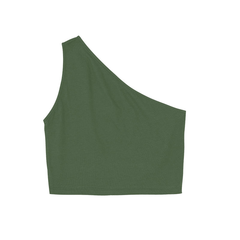 Magnolia Summer New Vest Women''s Oblique Collar With Sling Short