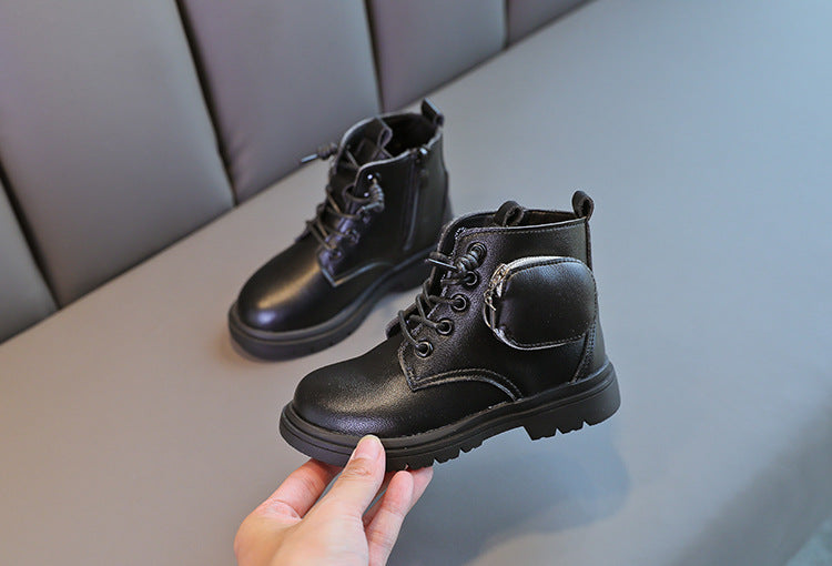 Small Leather Bag New Korean Style Children's Shoes Martin Boots