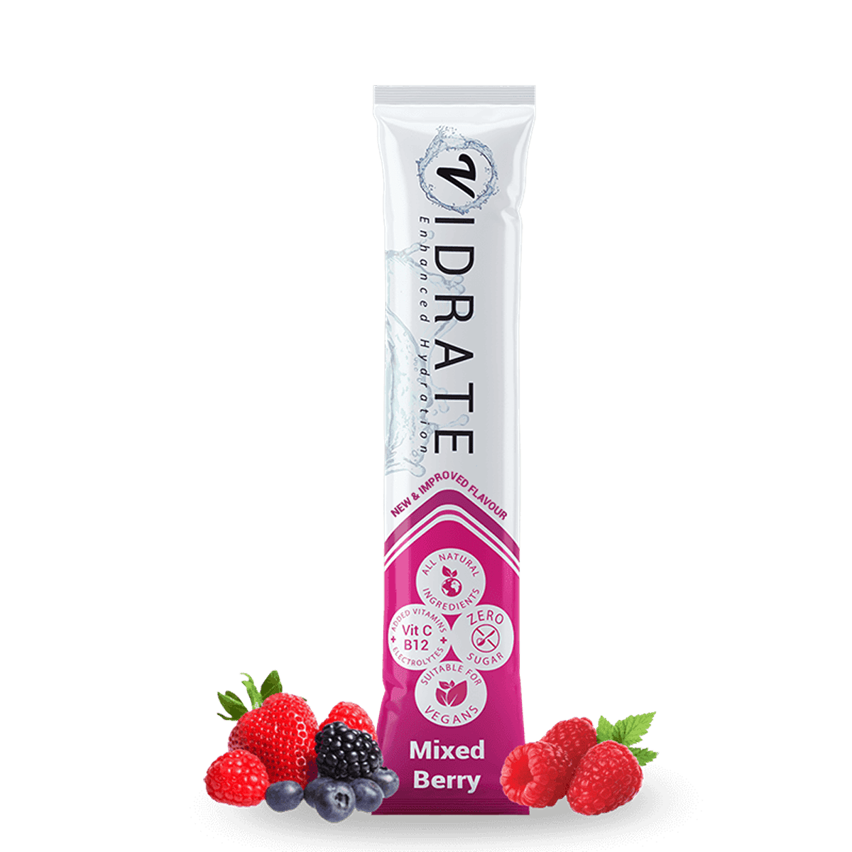 ViDrate Boost Mixed Berry Hydration Sachets | Caffeinated | 30 x 3g Till Point Pack