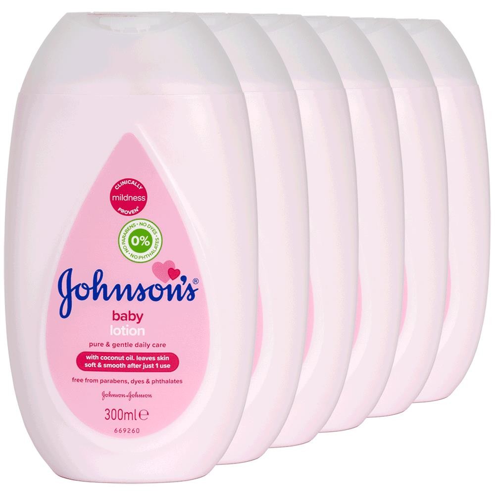6 x Loción Johnson's Baby Uso Diario Para Piel Delicada 300 Ml