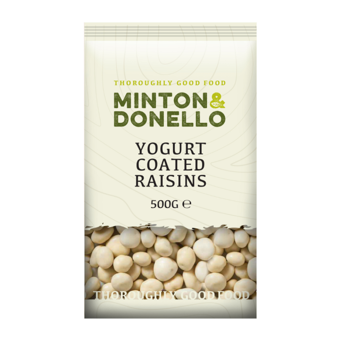 6 x Minton & Donello Uvas Pasas Cubiertas de Yogur - 500g