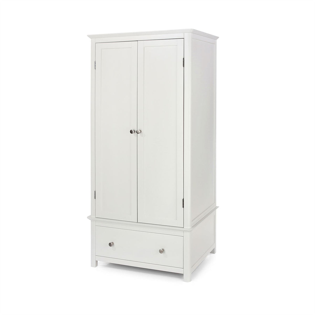 Nairn White 2 Door 1 Drawer Wardrobe