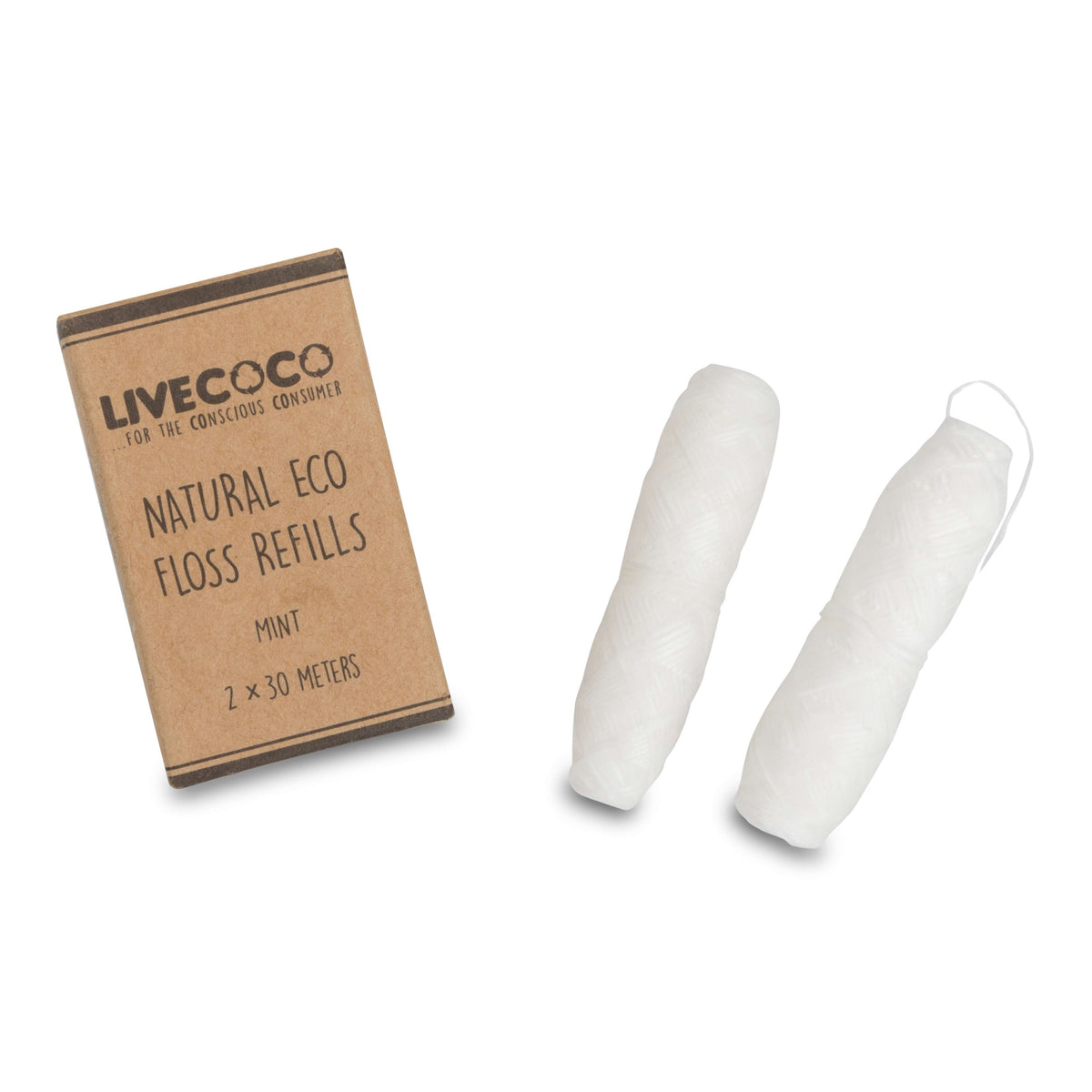 LiveCoco Natural Eco Floss - Fresh Mint Flavour