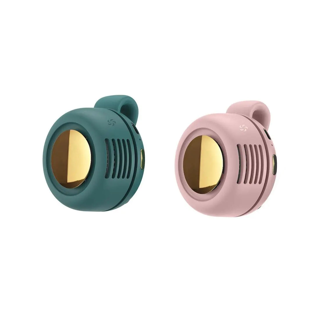 Mini Clip Fan Hanging Waist Neck Fan Girl Electric Air Cooling Fan 900mah USB Leafless Fan 3 Speeds For Outdoor Camping Fishing