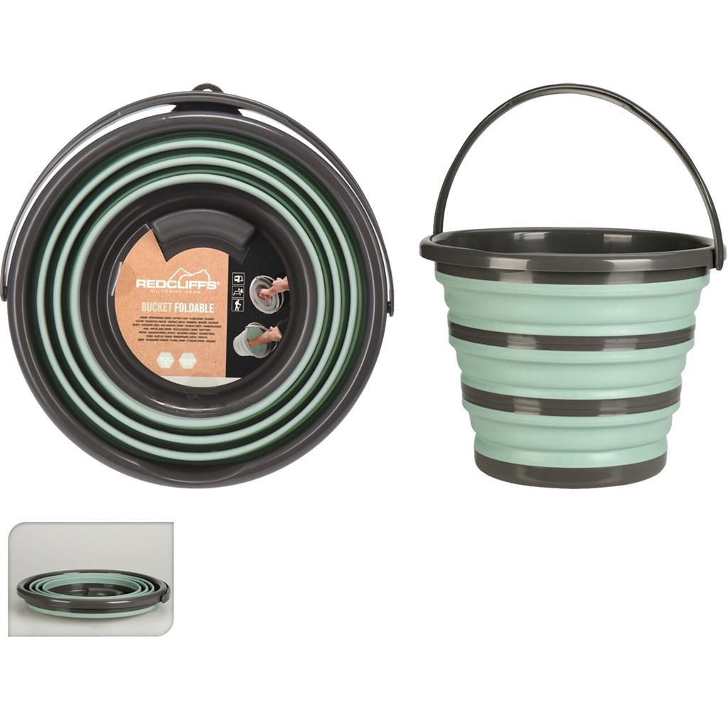 Foldable Bucket 10L Green
