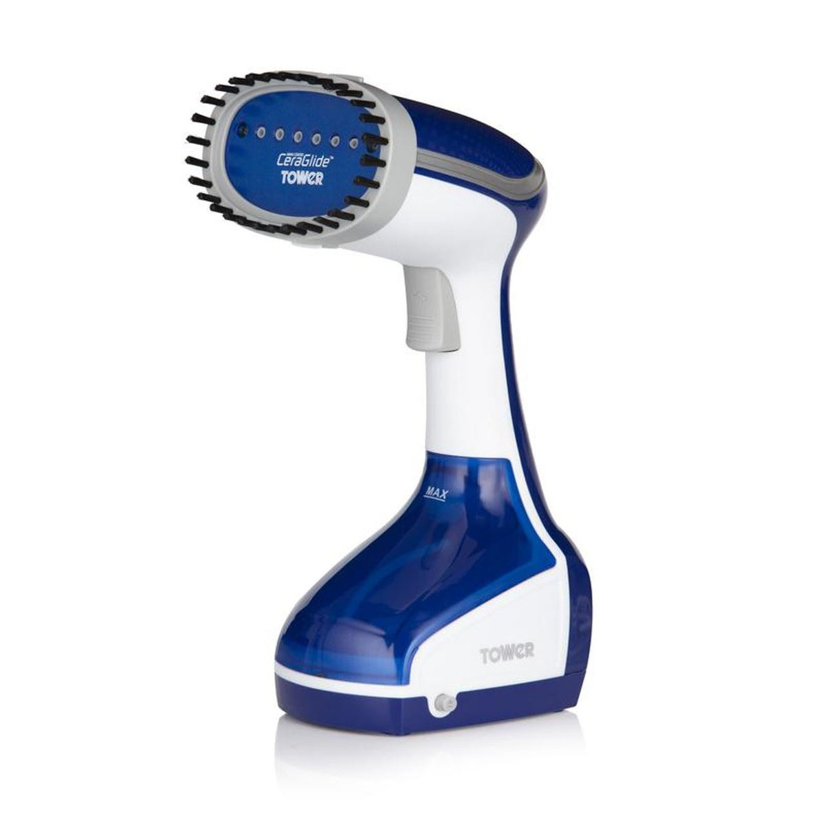 Tower Ceraglide Garment Steamer 1000W Blue & White UK Plug