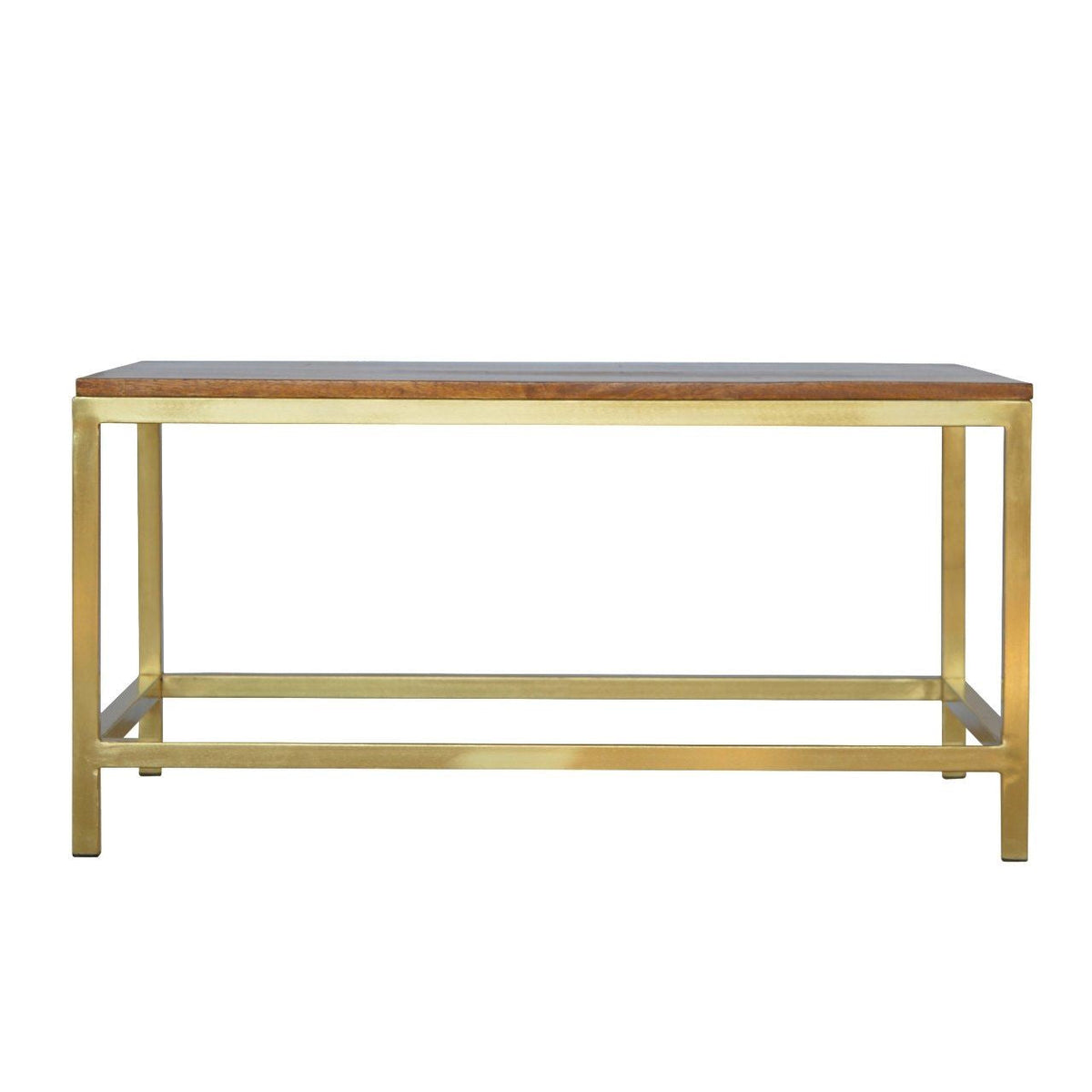 Artisan Rectangular Coffee Table with Gold Base