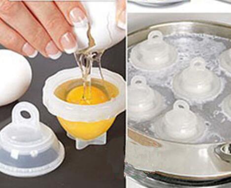 Hot 1 Set7 Piece Hard Boil Egg Cooker 6 Eggies Without Shells With Bonus Egg White Yolk Separator Eggs Steamer Cooking Tools
