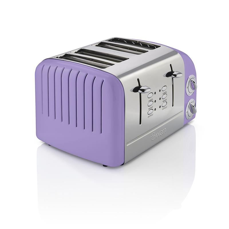 Swan Purple 4 Slice Retro Toaster
