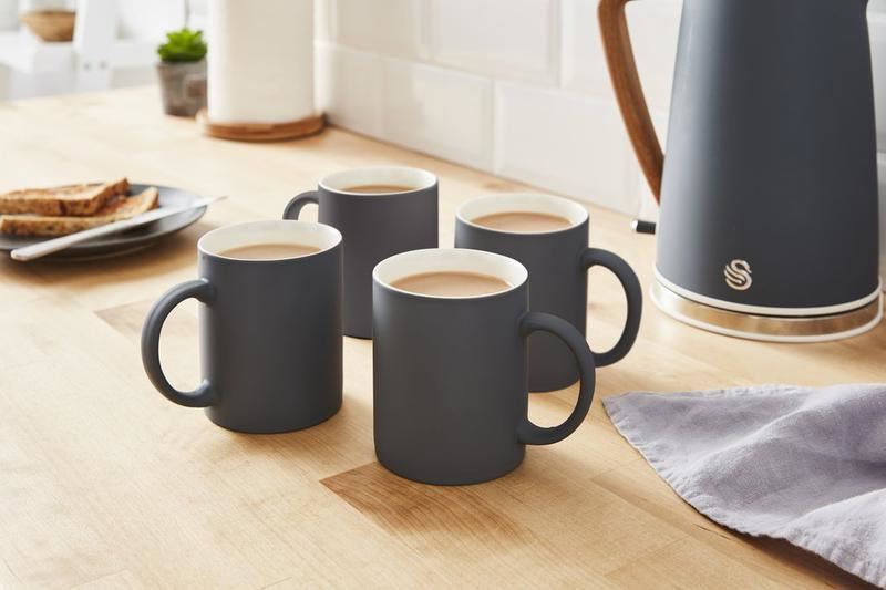 Swan Nordic Mug Set of 4 Slate Grey