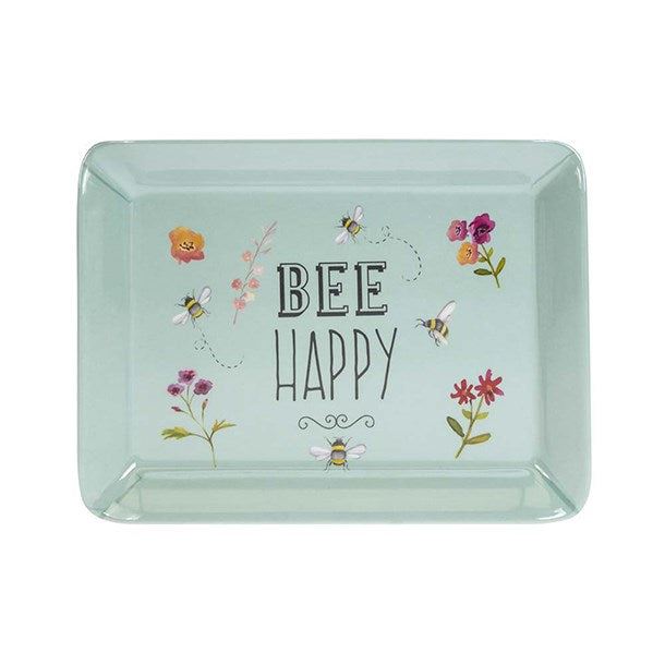 Bee Happy Blue Scatter Tray