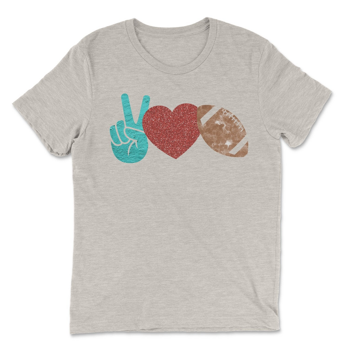 Peace Love Football Tee