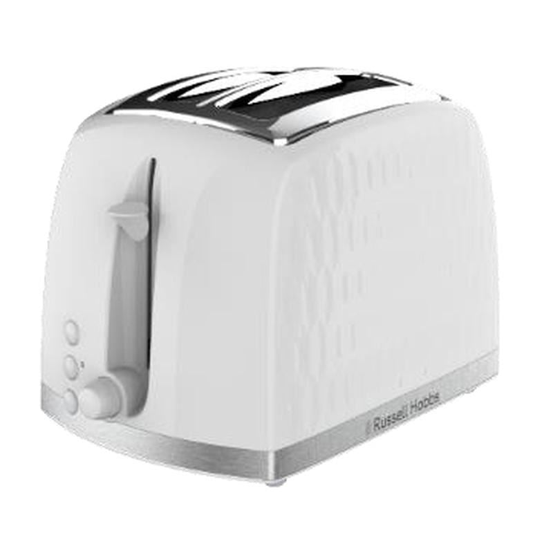 Russell Hobbs Honeycomb 2 Slice Textured Toaster White