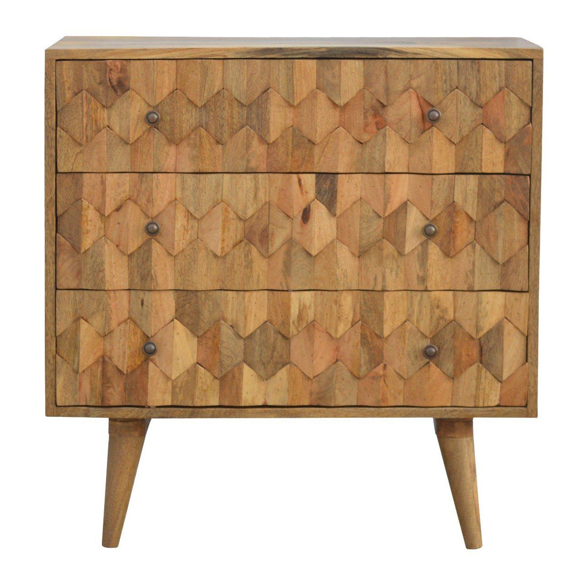 Artisan Pineapple Carved Chest