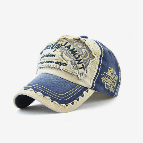 Embroidered Men's Outdoor Leisure Tiger Head Sun Hat