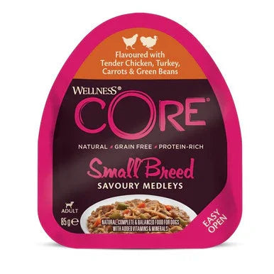 Wellness CORE Dog Wet Small Bd Adult Savoury Medleys Lamb/Venison/White Sweet Potatoes & Carrots 85g X 12