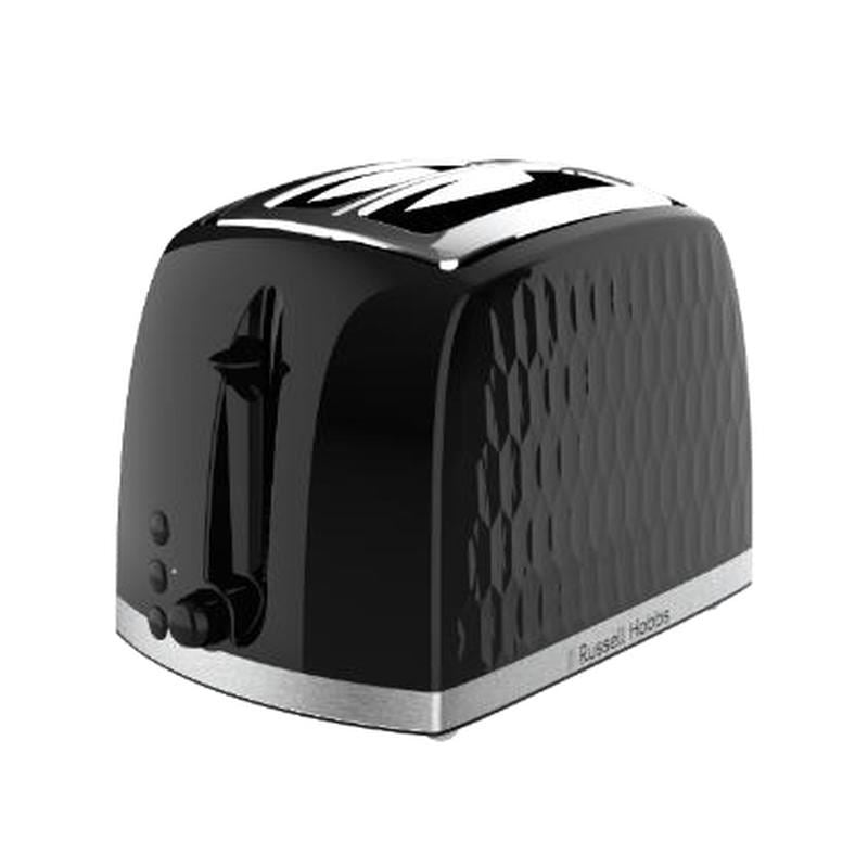 Russell Hobbs Honeycomb 2 Slice Textured Toaster Black