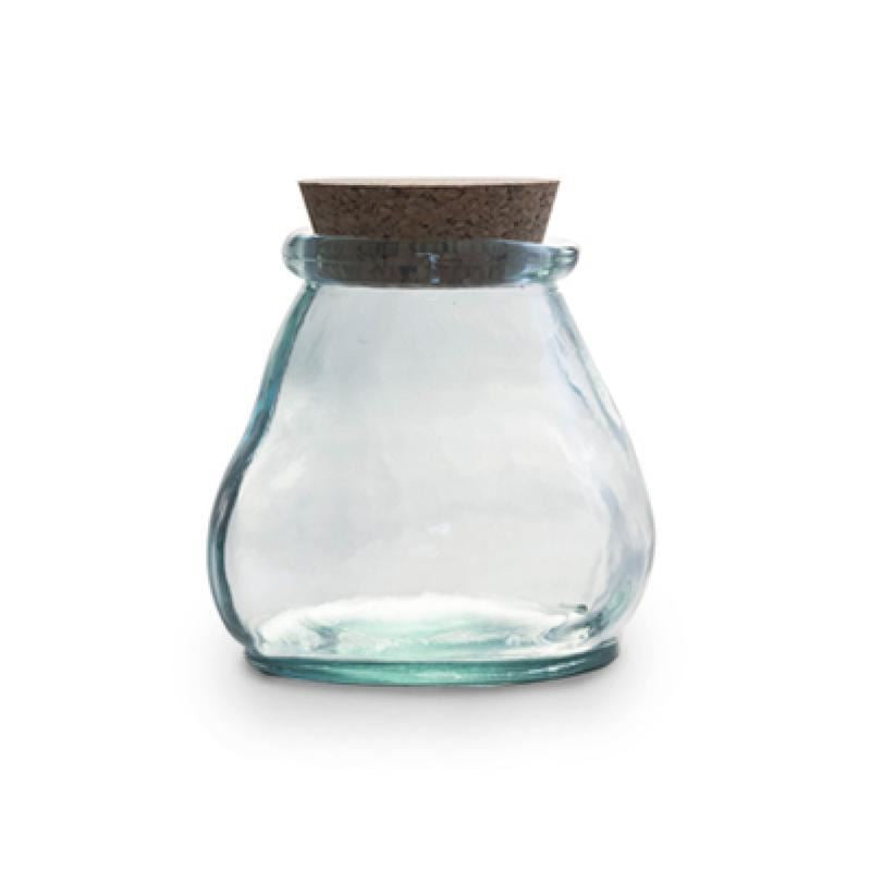 Tower Natural Life 380ml Recycled Glass Jar with Cork Lid